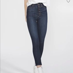 Alice +Olivia Good High Rise Exposed Button Jeans